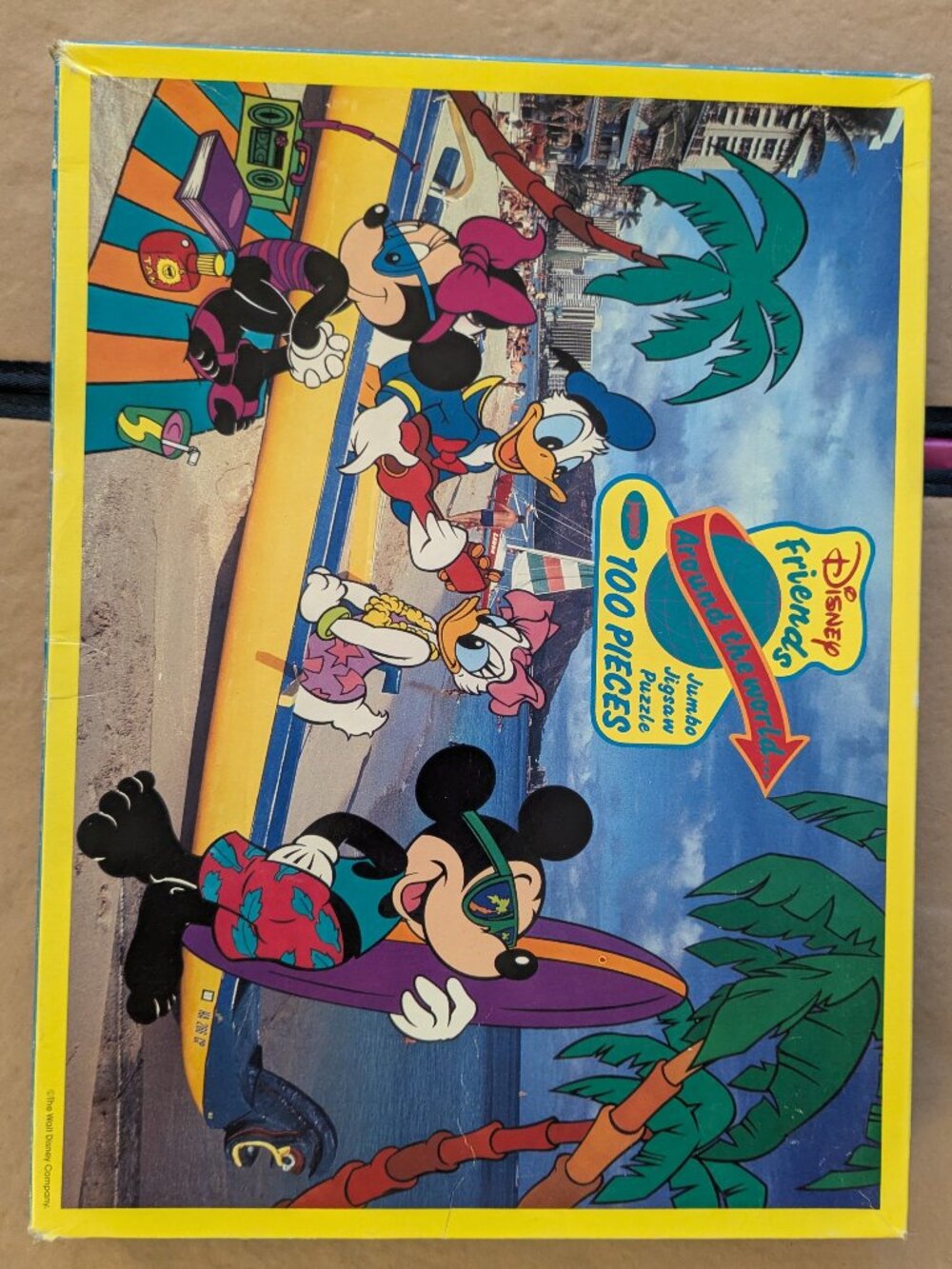 Mickey Mouse Minnie Disney Friends Around the World Puzzle Waikiki Hawaii CIB